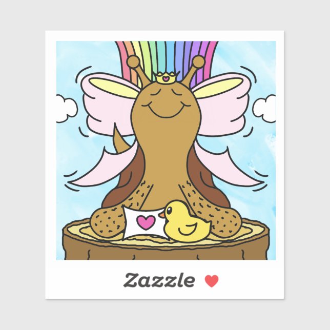 Pegatina Sonrisas del Chica de la cinta de pelo rosado de c (Hoja)