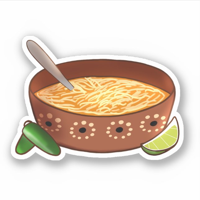 Pegatina Sopa De Fideo (Anverso)