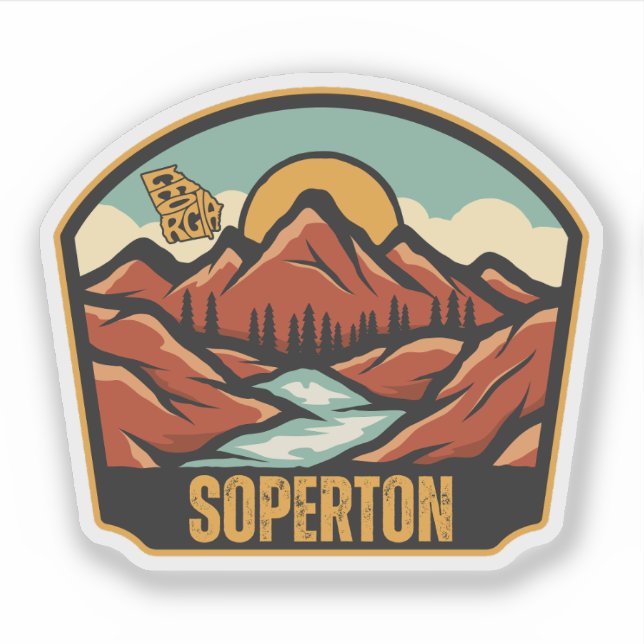 Pegatina Soperton, Georgia (Anverso)