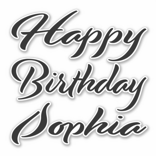 Pegatina Sophia Name Vorname black Sticker Geburtstag (Anverso)