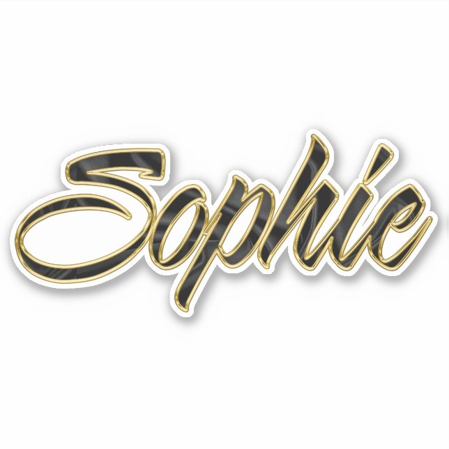 Pegatina Sophie black gold Lettering Aufkleber Sticker (Anverso)
