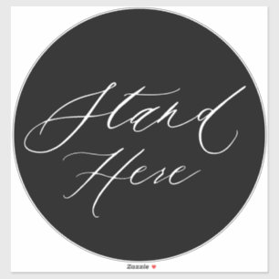 Pegatina Soporte blanco y negro de 6 pies de alto