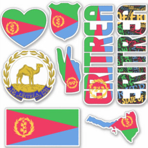 Pegatina Sorprendente Eritrea da formas a símbolos nacional