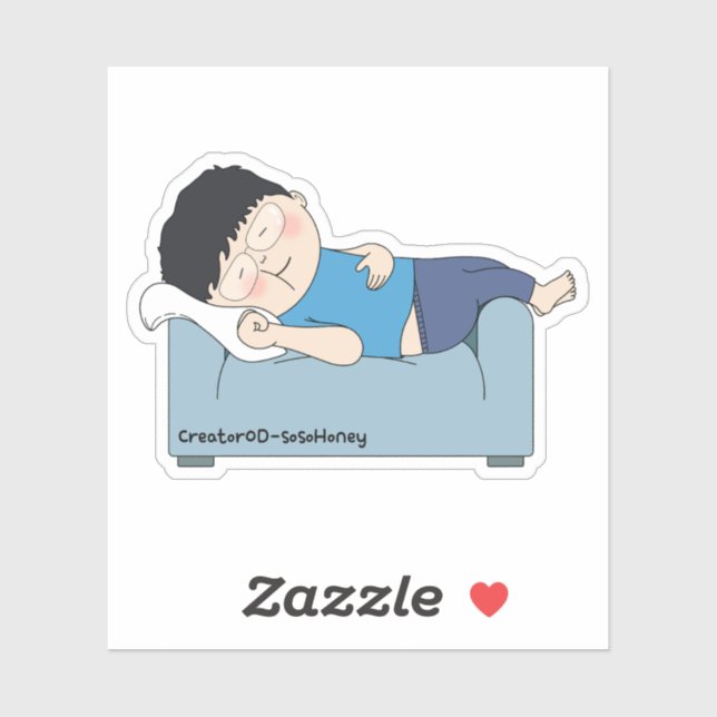 Pegatina sosoHoney (60) duerme (Hoja)