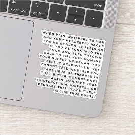 Pegatina Soul in the Mud – Deep Emotional Quote Sticker