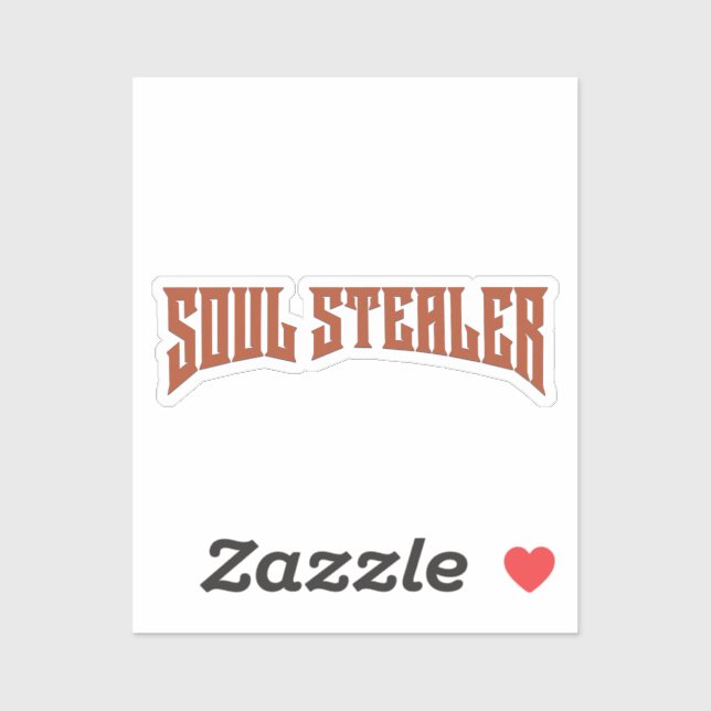 Pegatina Soul Stealer Heavy Metal Typography (Hoja)
