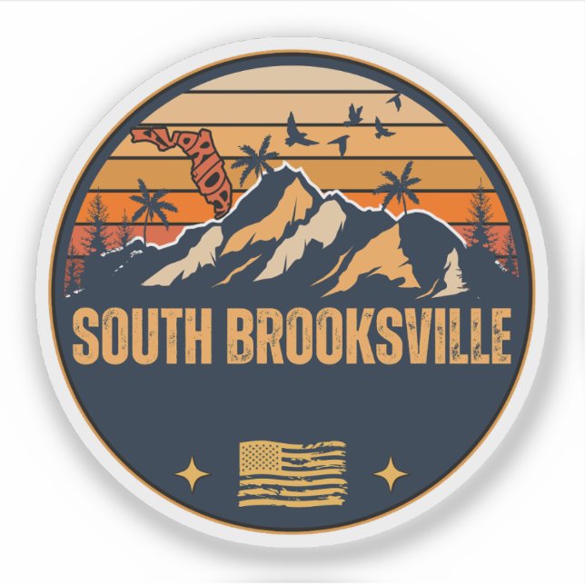 Pegatina South Brooksville, Florida  (Anverso)