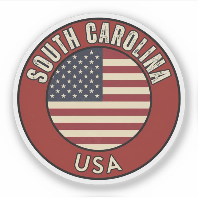 Pegatina South Carolina United States of America (Anverso)