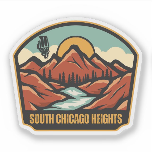 Pegatina South Chicago Heights, Illinois  (Anverso)