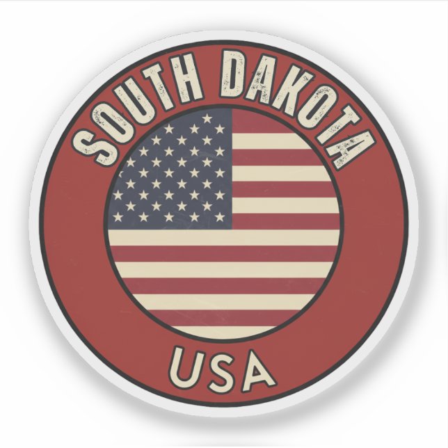 Pegatina South Dakota United States of America (Anverso)