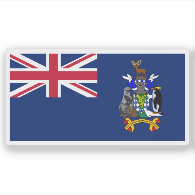 Pegatina South Georgia and the South Sandwich Islands flag (Anverso)