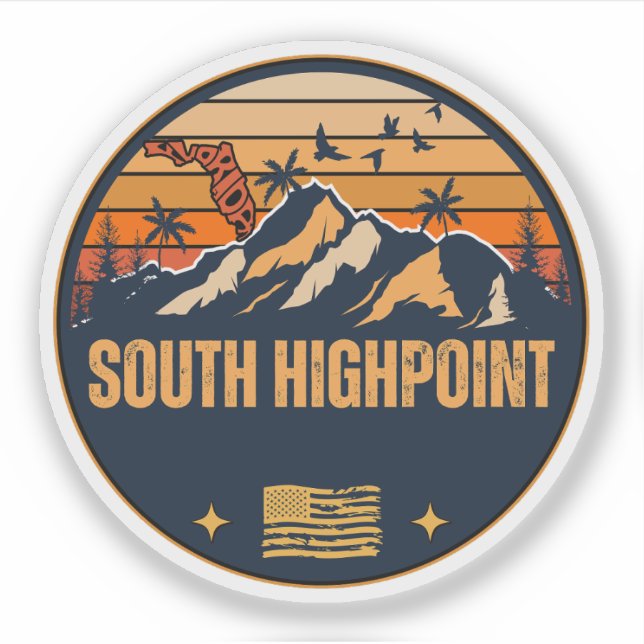 Pegatina South Highpoint, Florida  (Anverso)