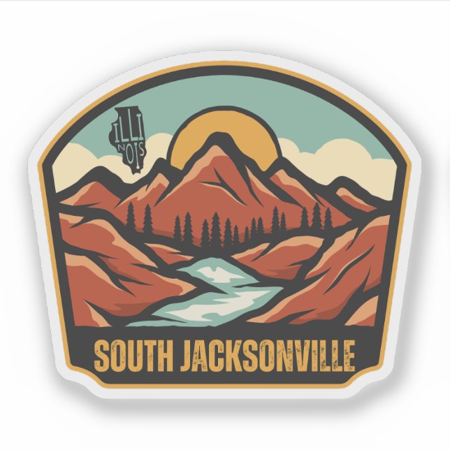 Pegatina South Jacksonville, Illinois  (Anverso)