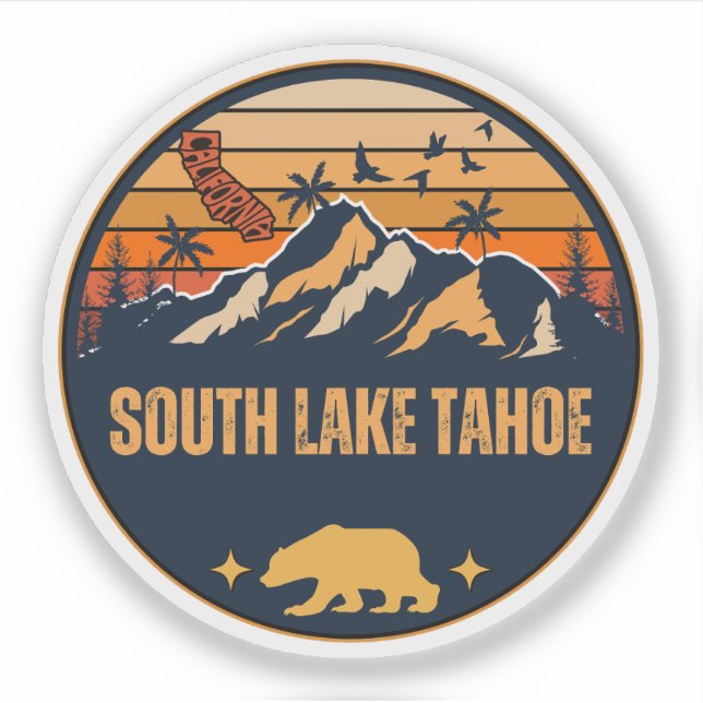 Pegatina South Lake Tahoe, California (Anverso)