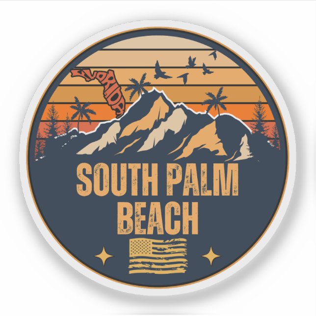 Pegatina South Palm Beach, Florida  (Anverso)