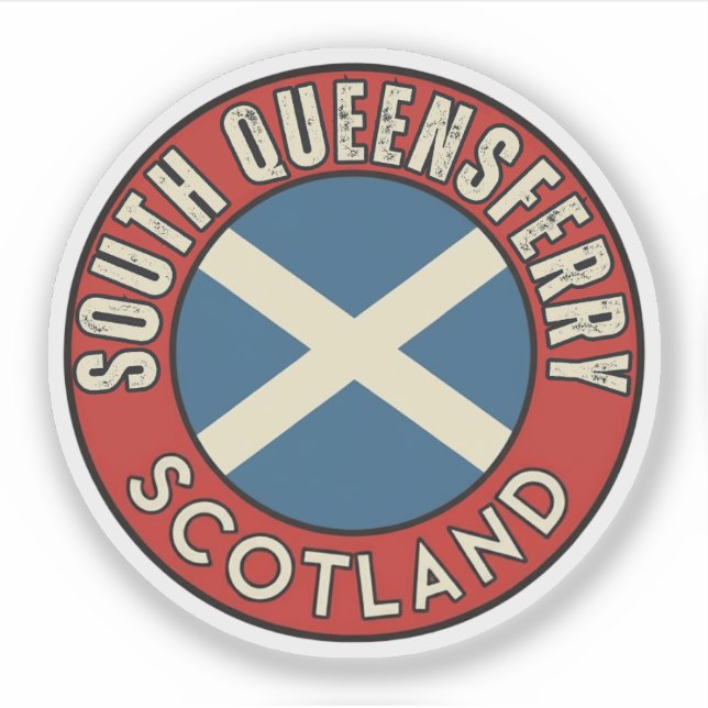 Pegatina South Queensferry, Escocia (Anverso)