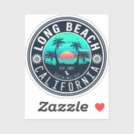 Pegatina Souvenir de los años 70 del Long Beach California 