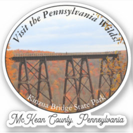 Pegatina Souvenir Kinzua Bridge State Park McKean County PA