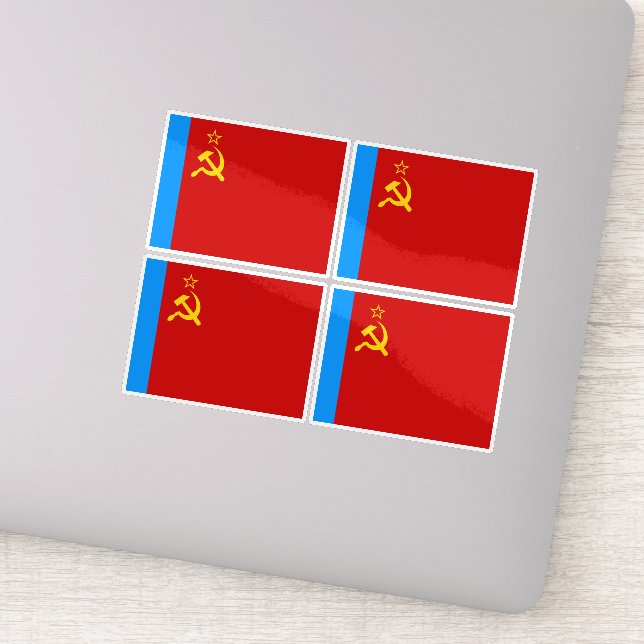 Pegatina Soviet Russia Flag, USSR, CCCP, Communism, Lenin (Detalle)