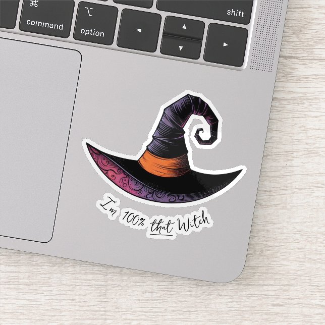 Pegatina Soy 100% esa Bruja (Detalle)