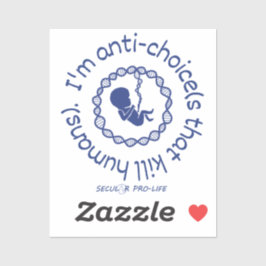 Pegatina Soy anti-elecciones que matan humanos