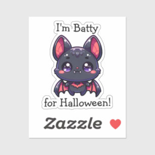 Pegatina Soy Batty para Halloween Personalizado