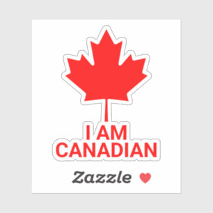 Pegatina Soy canadiense, canadá, canadiense, orgullo, nació