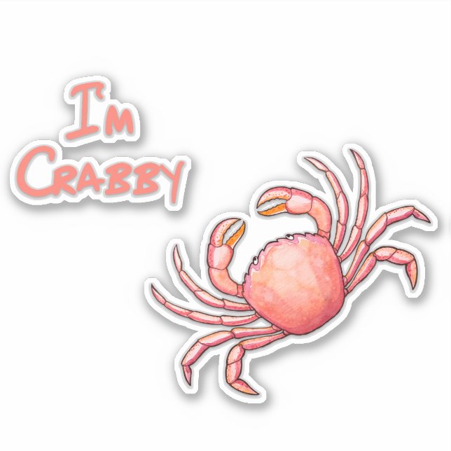 Pegatina Soy Crabby Crustacean Cutout (Anverso)
