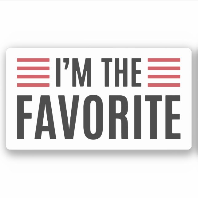 Pegatina Soy el favorito (Anverso)