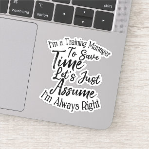 Pegatina Soy entrenador para ahorrar tiempo