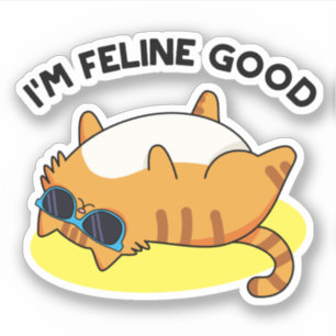 Pegatina Soy Feline Good Funny Fat Cat Pun