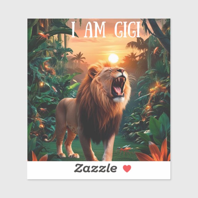 Pegatina Soy gigi bisabuela fuerte amiga de la abuela (Hoja)