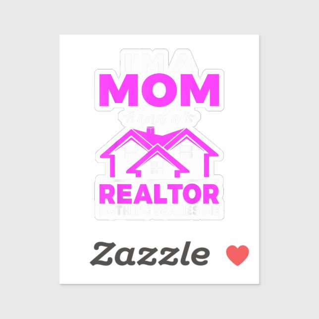 Pegatina Soy mamá y una curadora, nada me asusta Realtor M (Hoja)