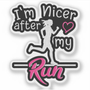 Pegatina Soy Más Amable Después De Mi Carrera Divertido