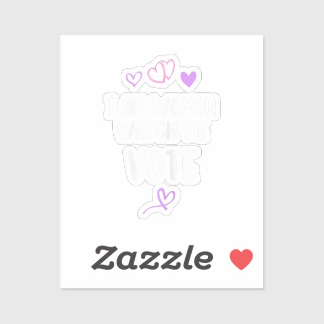 Pegatina Soy Mujer Observarme Votar (Hoja)