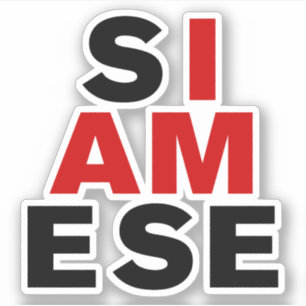 PEGATINA SOY SIAMÉS