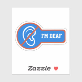Pegatina soy sordo - diseño único de sordera