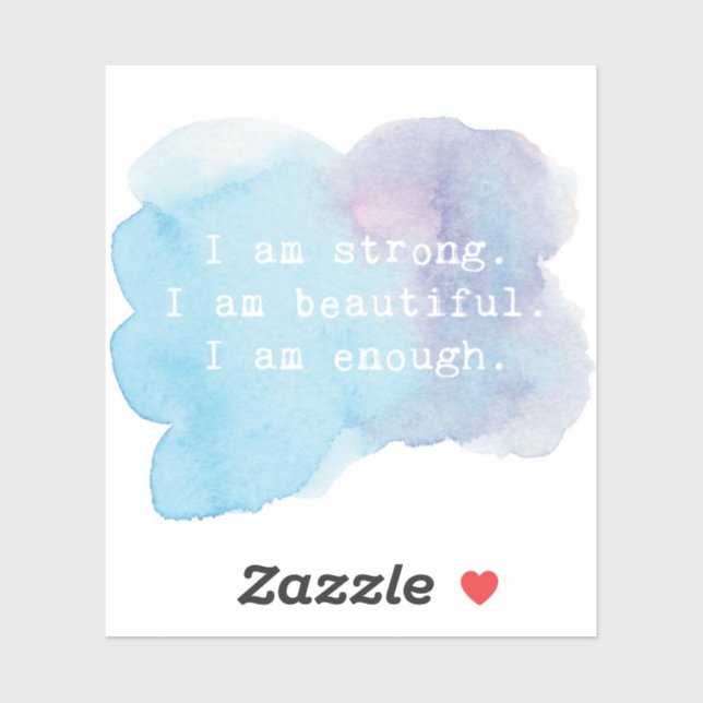 Pegatina Soy Suficiente (Hoja)