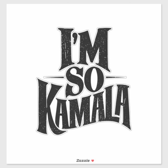 Pegatina Soy tan Kamala Brat Green Meme (Hoja)