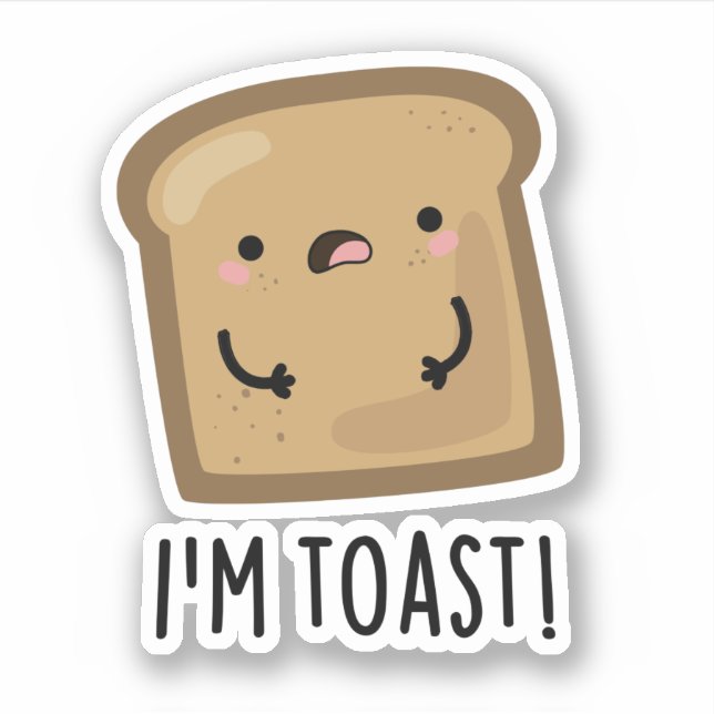 Pegatina Soy Toast Funny Bread Pun (Anverso)