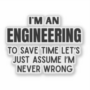 Pegatina Soy un Chiste de Ingeniería divertida