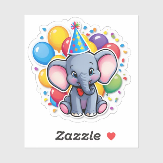 Pegatina ¡Soy UN-derful! – Alegría de cumpleaños de elefant (Hoja)