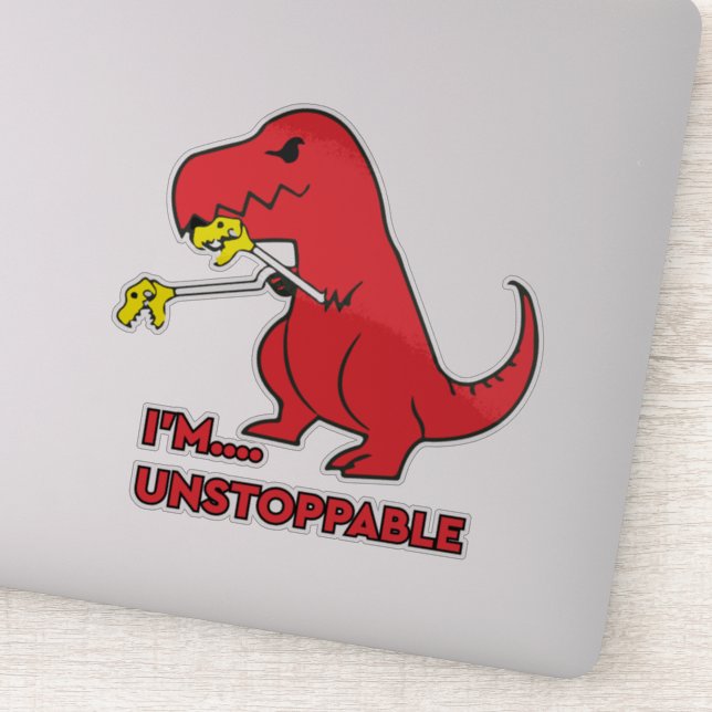 Pegatina Soy un Dino Funny Imparable (Detalle)