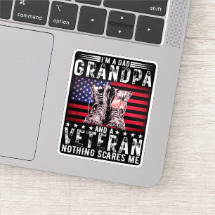 Pegatina Soy un padre abuelo veterano jubilado de padre gra