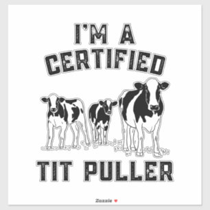 Pegatina Soy Un Tirador De Tetillas Certificado Vaquero Div