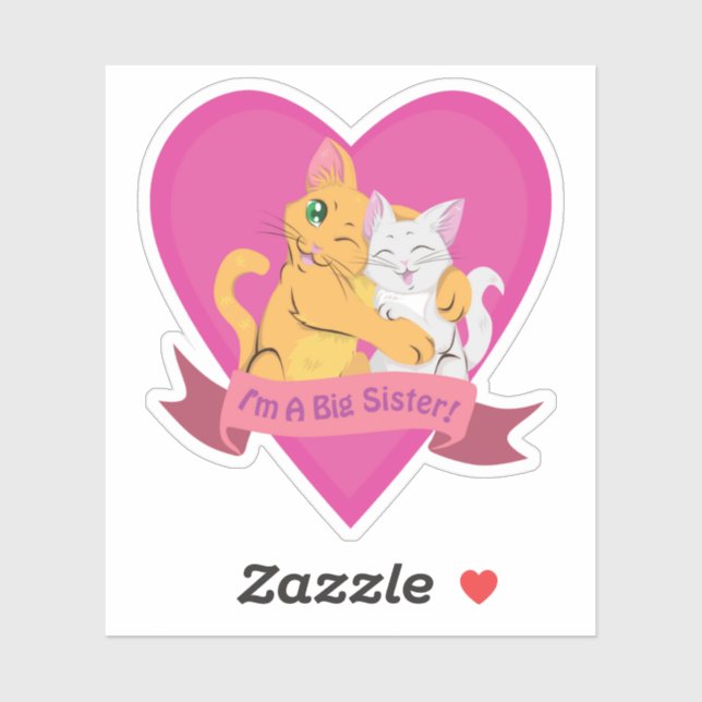 Pegatina ¡Soy una gran hermana! (Hoja)