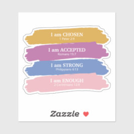 Pegatina Soy versículos de la Biblia Personalizados