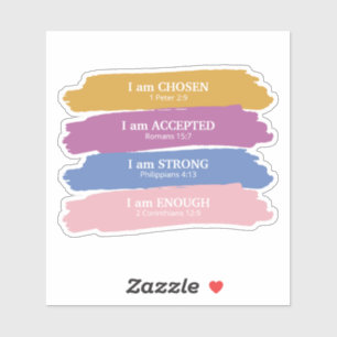 Pegatina Soy versículos de la Biblia Personalizados