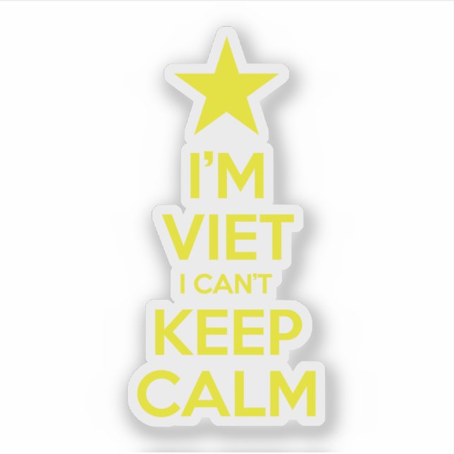 Pegatina Soy vietnamita y no puedo mantener la calma (Anverso)