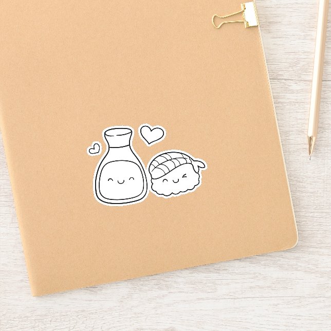 Pegatina soymate, soja y sushi (Cuaderno)